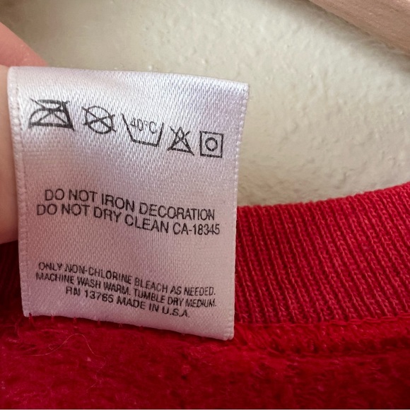 VTG BUM Equipment Sweatshirt 90’s Fruit of the Loom Made USA Unisex Size XL Red - Picture 6 of 11